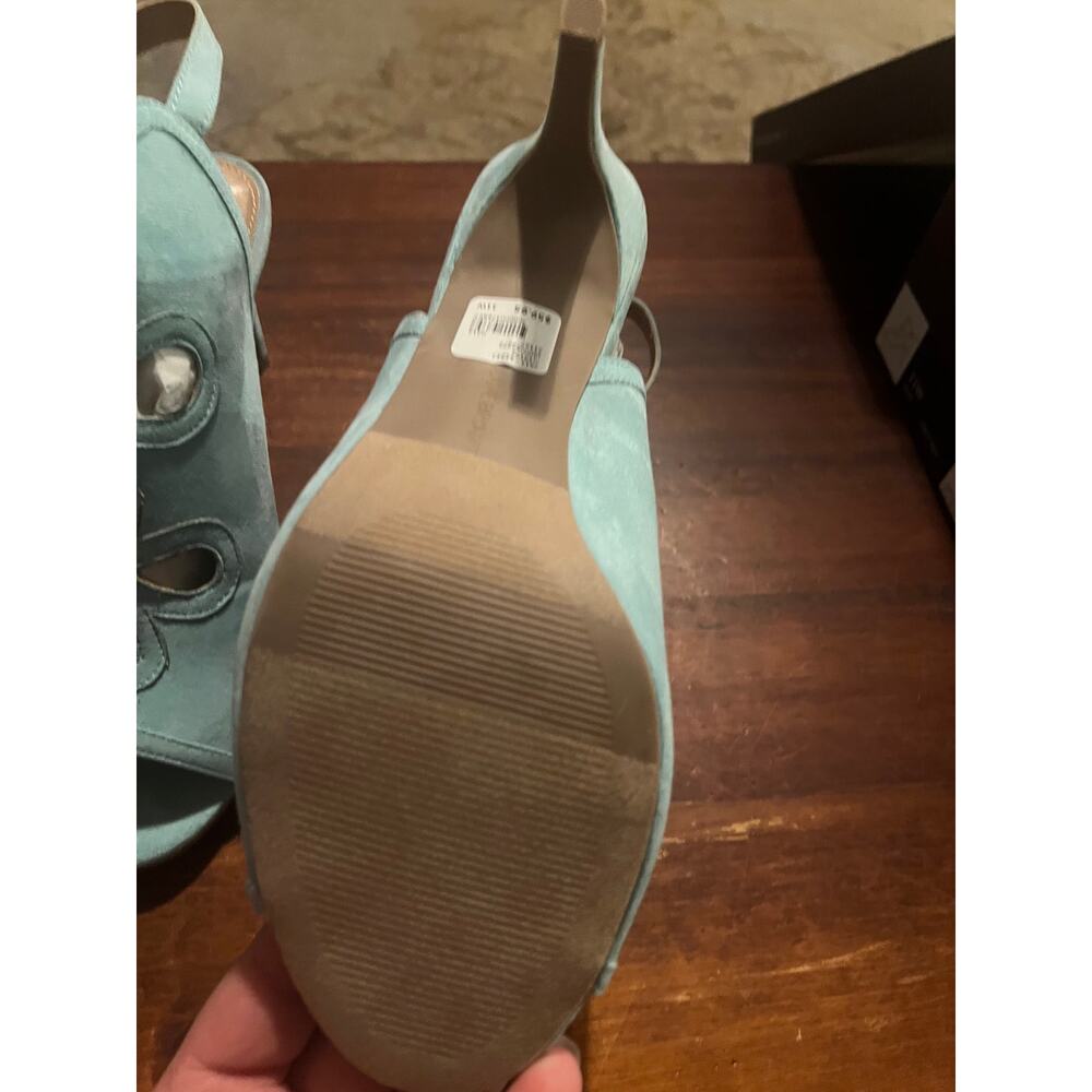 NWT Lane Bryant Women's Sweet Mint Sling Back Heels sz 11W 3 1/4" heel classic - Picture 6 of 16